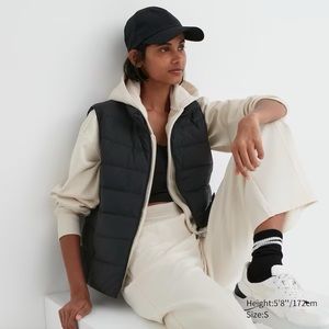 NWT Uniqlo Ultra Light Goose Down Puffer Vest in "69 Navy" w/ Front Zip